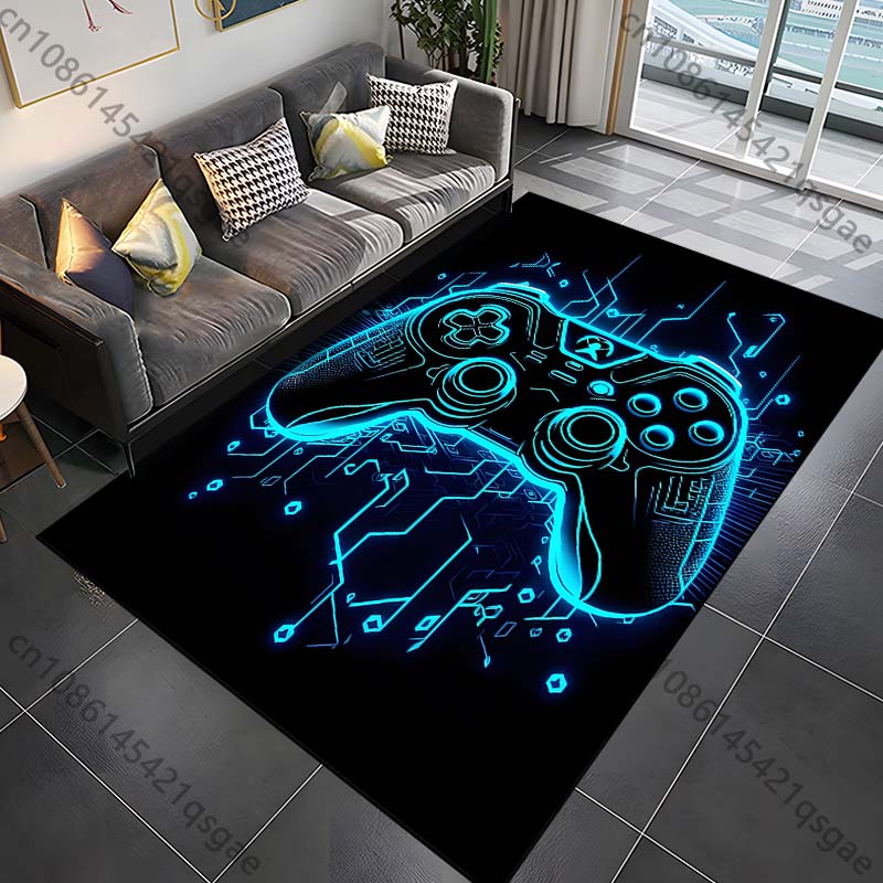 15 Sizes Modern Gamer Carpet Rug for Bed Room Living Room Bathroom Mat Creative Door Mat Cloakroom Home Decor Play Room Area Rug