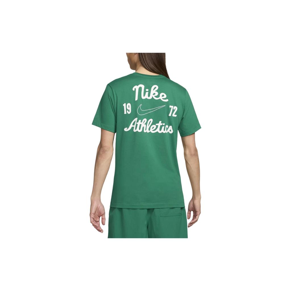 Nike T Shirts Men's Green Crew Neck Moderate Straight Fit FV3773-365