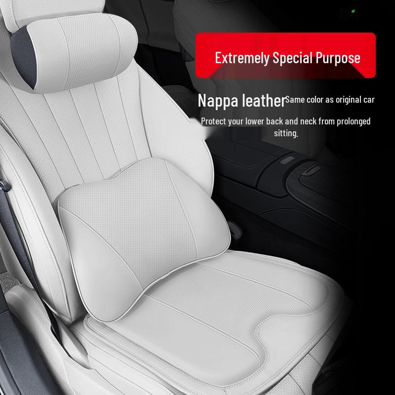 Jiyue 01/07 Car Headrest & Backrest Memory Foam Cushion with Neck and Lumbar Support