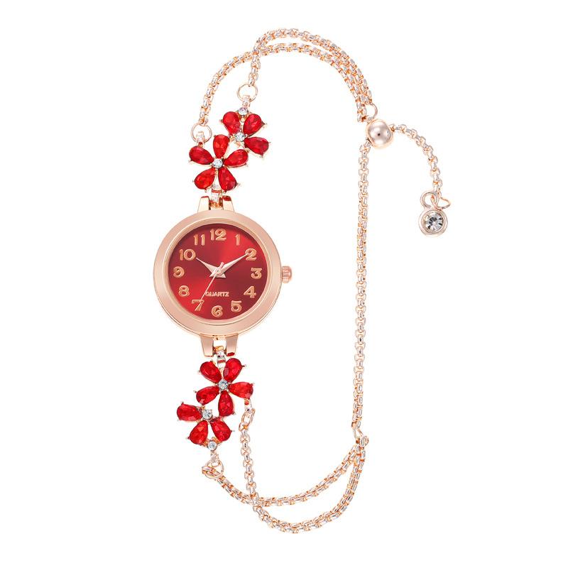 Women Watch Fashion Light Luxury Bracelet Quartz Watches for Women High Quality Exquisite Violet Crystal Ladies Watche Gifts