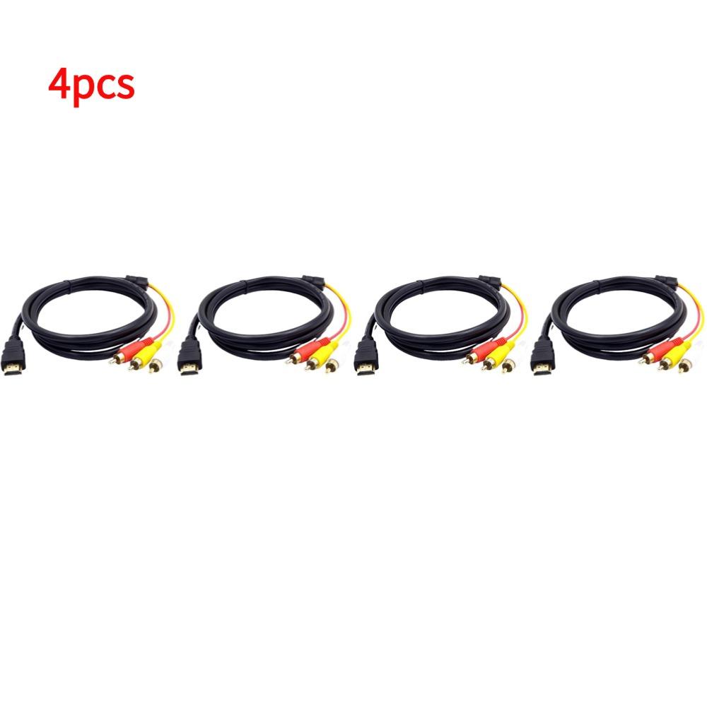 HDMI-compatible To 3RCA Cable 1.5M Audio Video Wire Cable Connector Adapter for Set-Top Box To TV DVD Laptop HDMI To RCA Cable