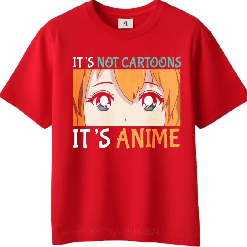 Vintage Tshirt Minimalist Tshirt Adult Men Crew Neck tshirt Graphic Its Not Cartoons Its Anime Minimalist For her Tee shirt S