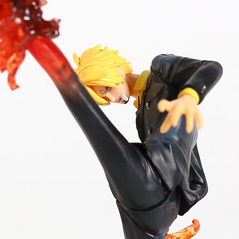 One Piece Blackfoot Flame Sanji Kick Children Gift Figure Ornament Collection Models