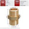 CVBAB Brass Threaded Pipe Nipple Connector