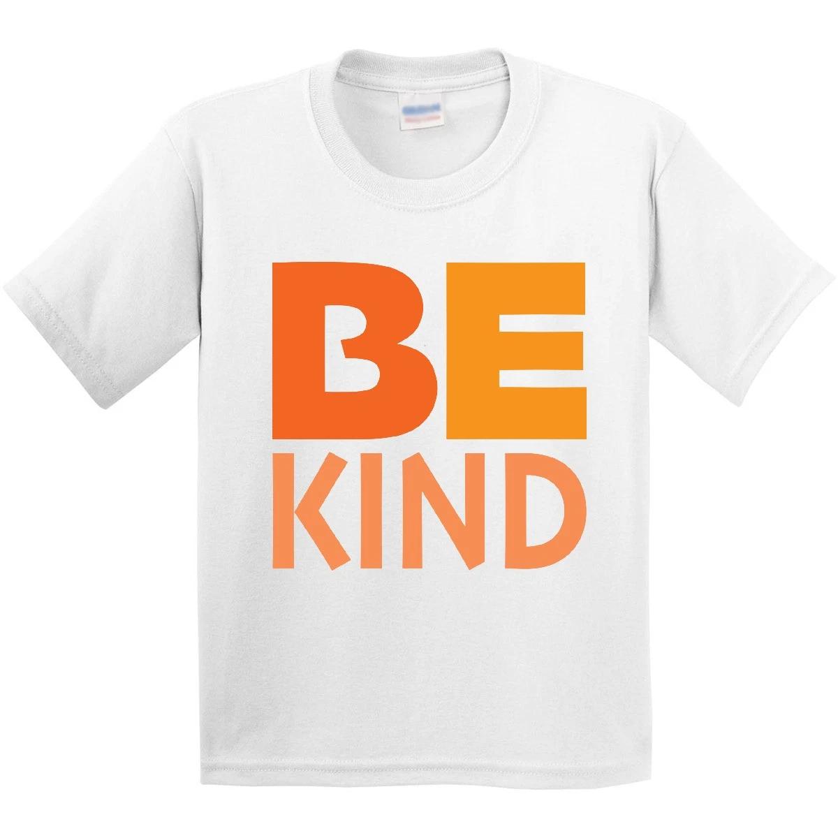 Inktastic Be Kind Logo In Orange Youth T-Shirt Quotes Inspiration Kindness Calm 120