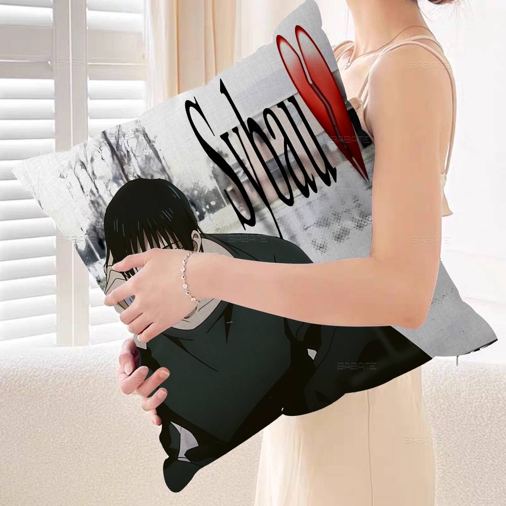 Anime Toji Fushiguro Cushion Cover Pillowcase Upholstery Sofa Throw Pillow Home Decor Pillowcas