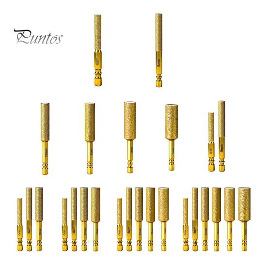 Marble Drill Bit Diamond Tile Set with Cooling Wax Core Drilling Backsplash Tool Granite Glass Concrete Anti-Slip Hex Shank