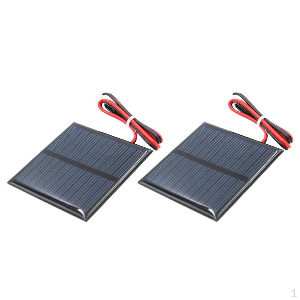2pcs Solar Panel Polycrystalline Silicon DIY Battery Charger G 5.5V