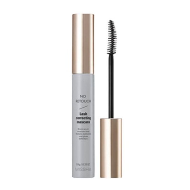 MISSHA No Retouch Correcting Mascara 9.5g – Long-Lasting Lash & Brow Fixing Mascara Black
