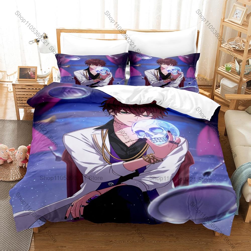 Cool Mahoutsukai No Yakusoku Fan Merch Duvet Cover + 2 Pillowcases Gentle Fantasy Wizard Illustration Art Bedding Set Skin-Frien