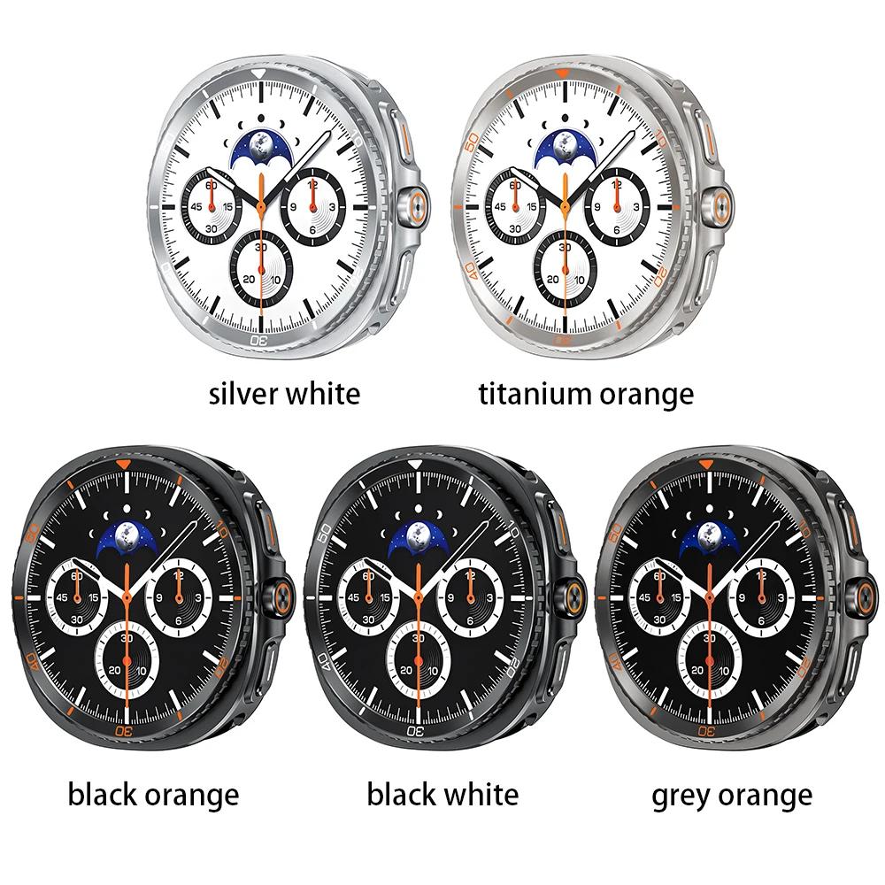 Schutzhülle aus Aluminiumlegierung für Samsung Galaxy Watch 8, Metallgehäuse, Zubehör, Hartrahmen, Metall-Schutzstoßstange für Samsung Galaxy Watch 8 (44 mm, 40 mm)