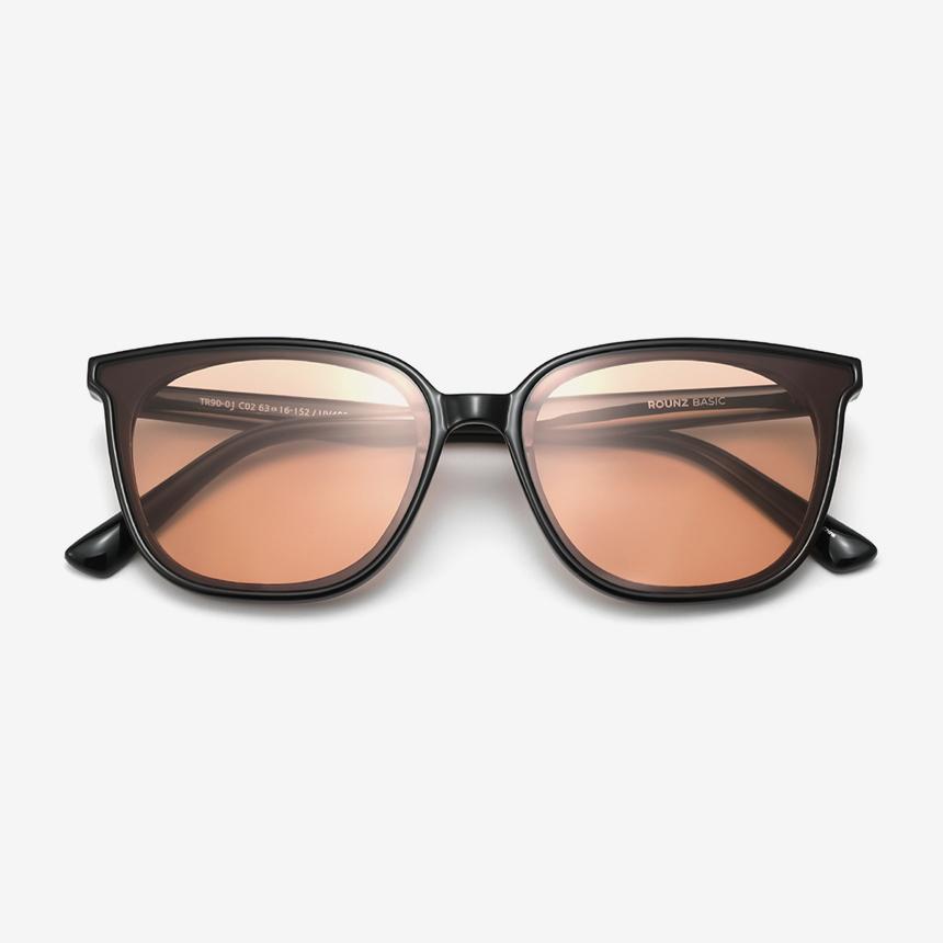 Seutailwokeu Tinted Flat Bar Sunglasses Style Work Tr90-01 C2_Black Large Size Unisex Horn-Rimmed Daily