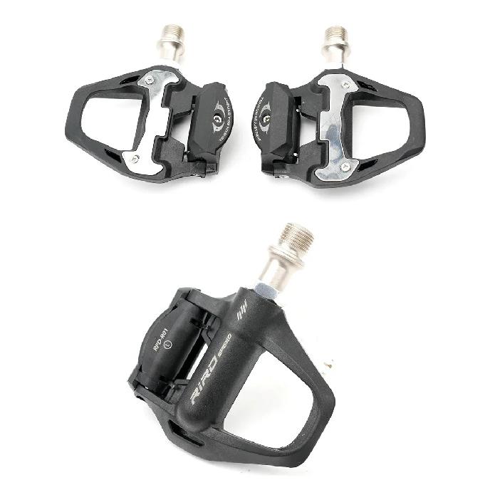 RIRO automatic road bike pedals Self-Locking nylon pedals with Cleat For Shimano SPD System black ultralight road bike pedals
