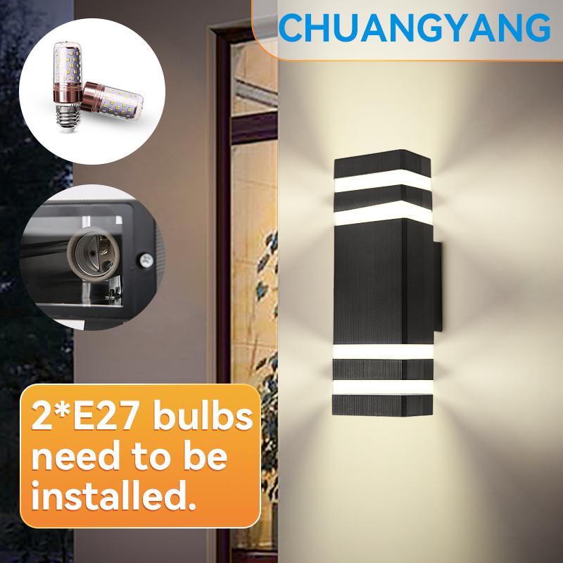 COOINJOY Replace E27 Bulb Led Wall Light Outdoor IP65 Waterproof Porch Light Indoor Wall Lamp Decoration For Hallway Bedroom