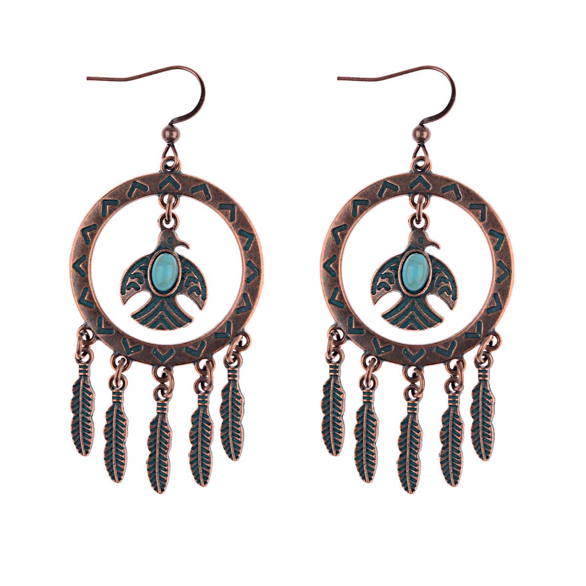 

Антикварные бронзовые металлические серьги винтажные геометрические круглые треугольные подвески pendientes серьги женские этнические индийские джумки циркон