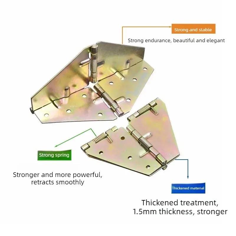 Folding Hinge 180 ° Cross Hinge Spring Stainless Steel Folding Table Copy Butterfly Hinge Furniture Hardware Accessories