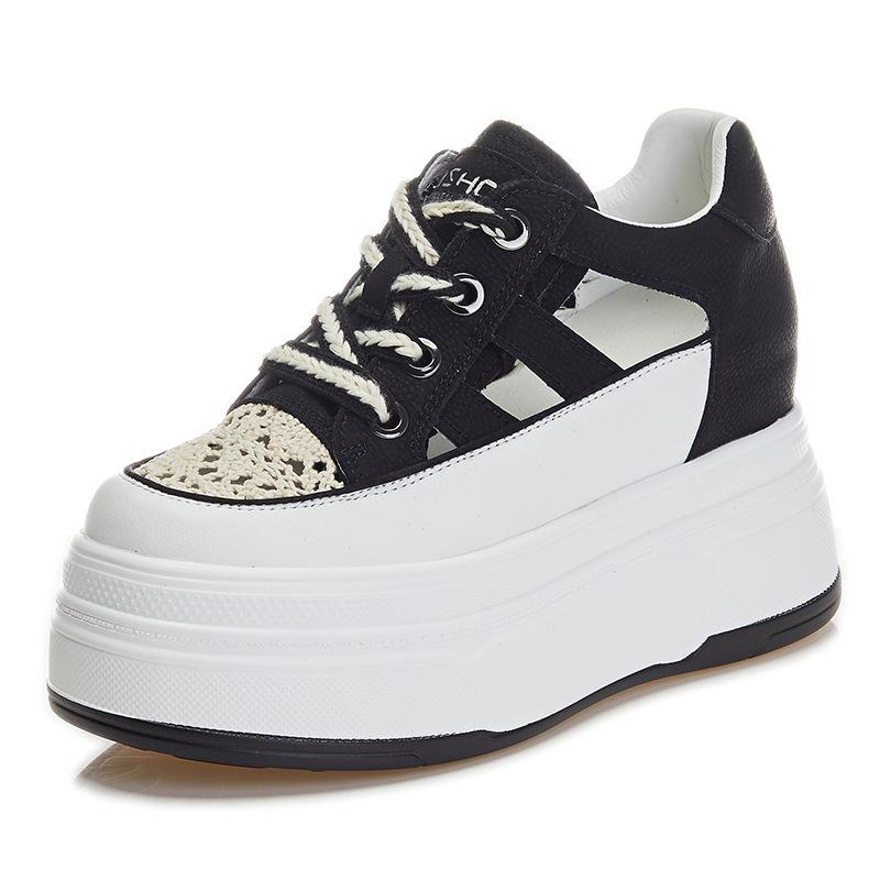 Inner heightening new spring and autumn thick-soled ins sports and leisure shoes A 34 чёрный