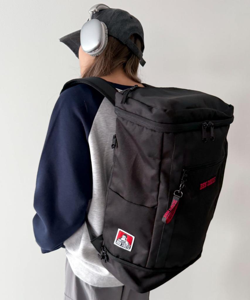 WEGO Ben Davis Box Daypack 2 Large Perfect for Commuting or Size Red Backpack, Capacity, School, Men's, F,