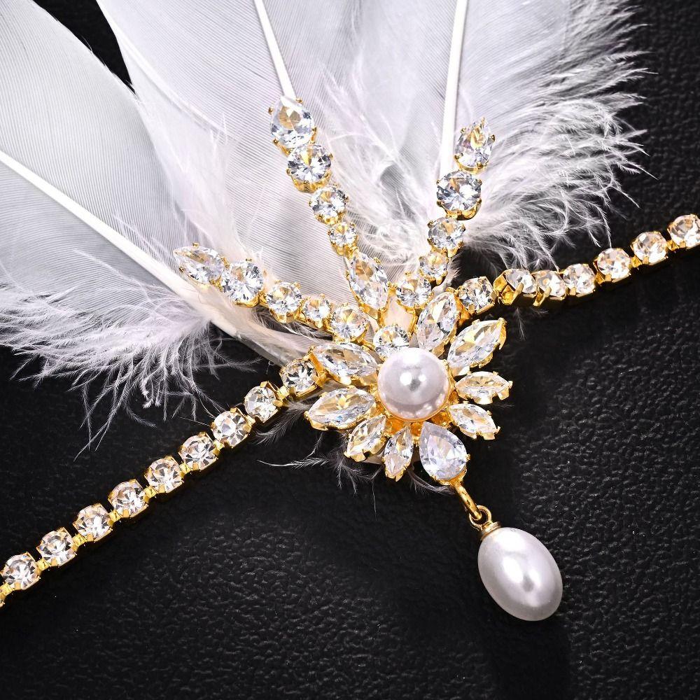 Vintage Gatsby-Style Feather Headband Sequin 1920s Hair Accessories  Stage Performance