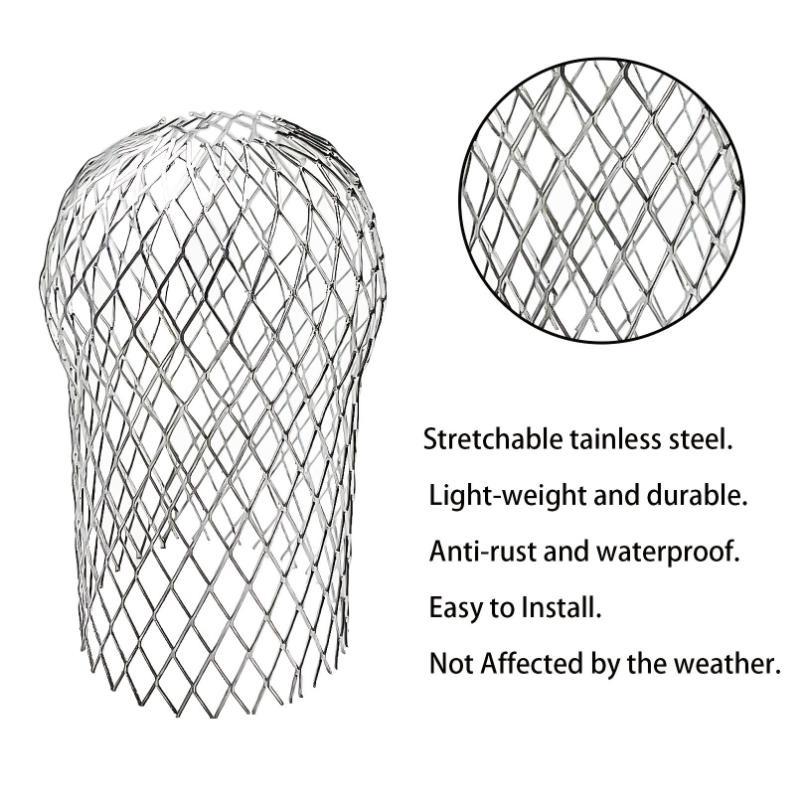 Roof Gutter Guard Filters 3 Inch Expand Aluminum Filter Strainer Stops Blockage Leaf Drains Debris Drain Net Cover