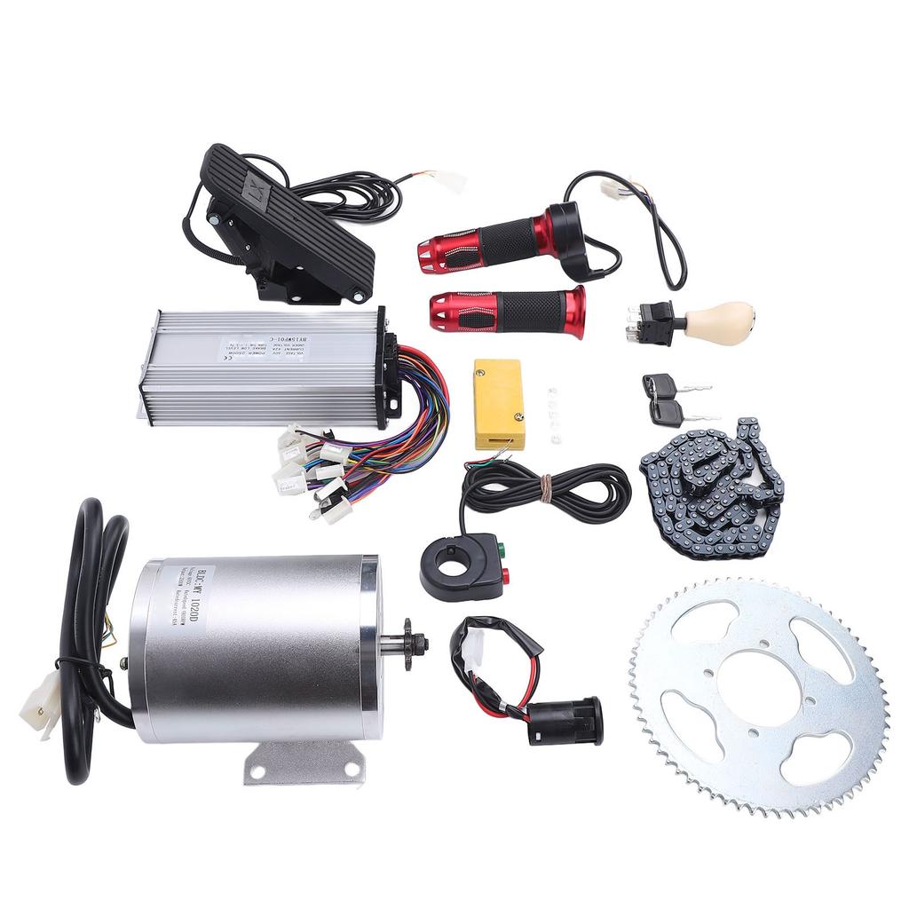 60V 2500W Brushless Motor Kit 4800RPM Aluminum Alloy Low Noise DIY Installation for Electric Scooter Motorcycle