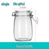 Ally 1000ML Round Glass Sealed Storage Jar