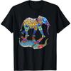 Colorful Indian Elephant Spring Color Festival Gift T-Shirt Festival Wear Clothes  Women Clothing  Graphic T Shirts  Camisetas