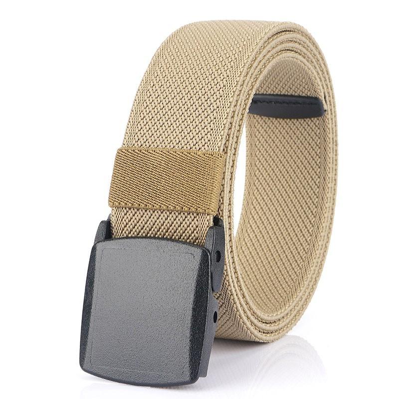 YKK Buckle Korean Style Men s Knitted Belt Casual Canvas Nylon Elastic All-matching Youth Pants 120cm