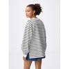 Gu By Uniqlo LighT SweaT Border Oversized T shirT  Long Sleeve 
