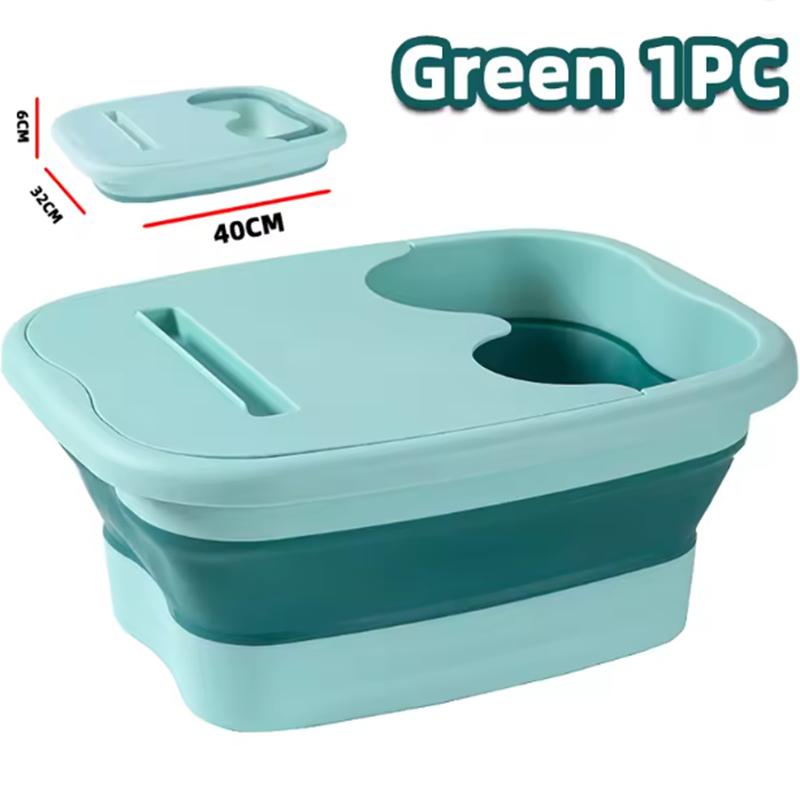 Portable Folding Foot Soak Bathtub 15L/4 Gallon Collapsible Pedicure Soaking Spa Massage Basin Tub With Lid Handle