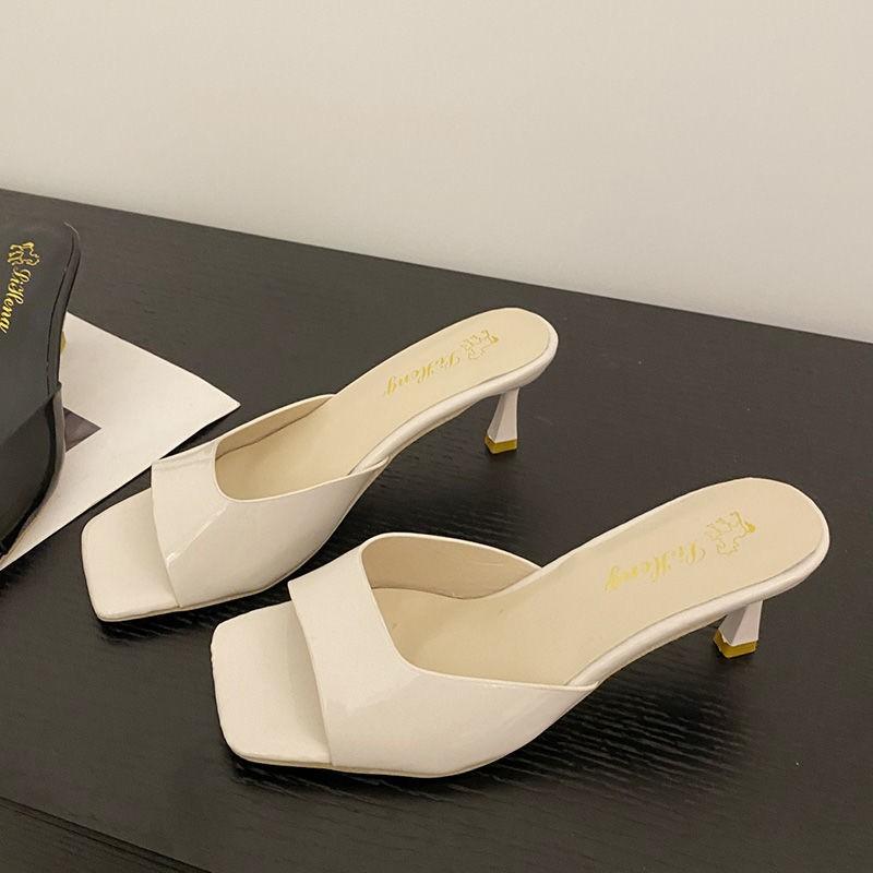 Height-increasing Sandals Women's Summer New Fashion Versatile Square Head High-heeled Sandals with Non-slip Slippers