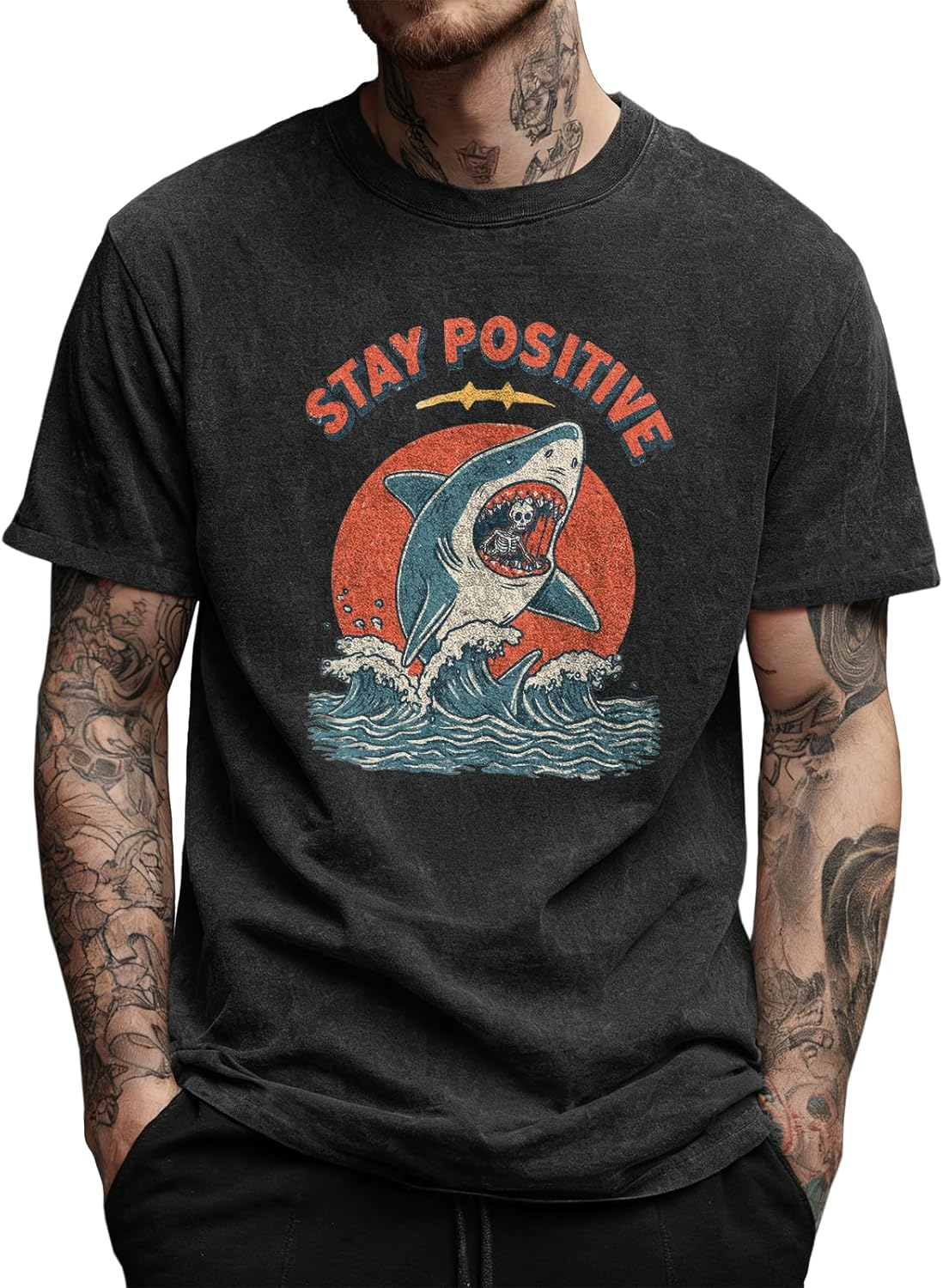 

domirica Vintage Graphic T Shirts Men Short Sleeve Washed Solid Cotton Big and Tall Grunge Y2K Hawaiian Quick Dry Outfits S разноцветный
