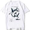Women Beach Diving White Tshirt Vintage Whale Shark Anatomy Biology Tshirt Women Casual T Shirts Aesthetic Clothes