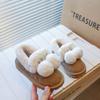 Girls Hairball Snow Boots 2025 Winter New Fluffy Plush Thickened Warm Non-slip Cotton Shoes Student Two Cotton Shoes