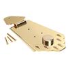 6 Strings Guitar Mandolin Tailpiece Bridge with Mount Screws, Golden