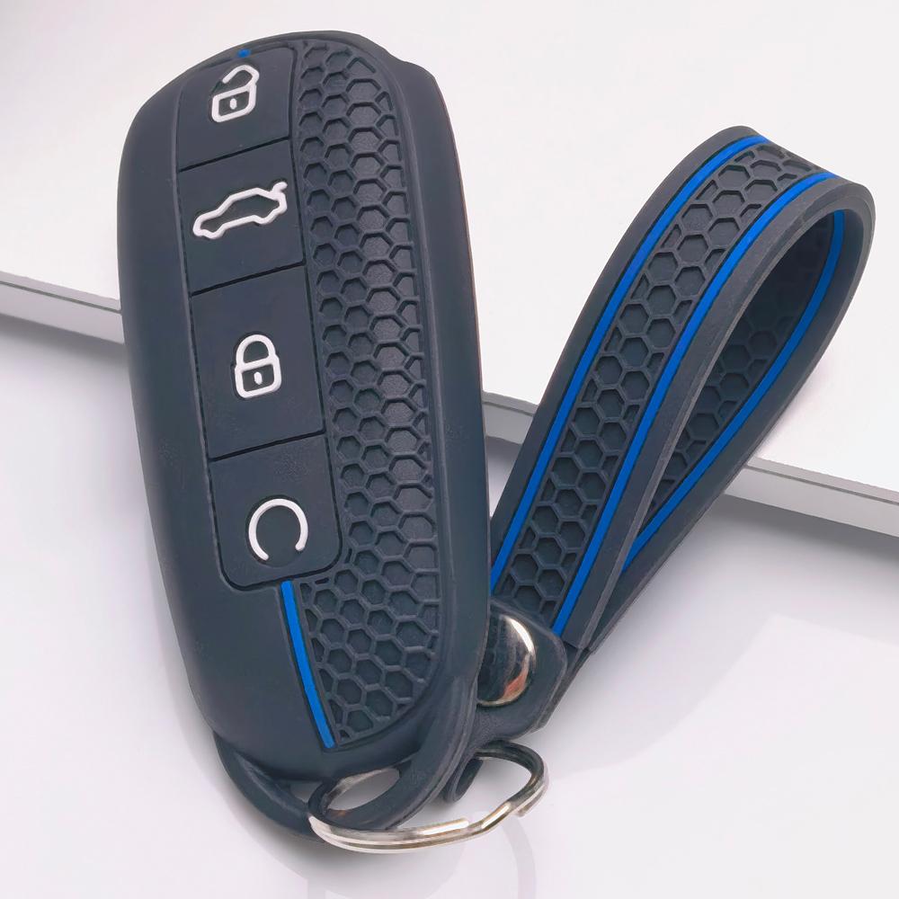 Silicone Smart Key Fob Cover for Chery Tiggo 7 Pro Arrizo 8 OMODA 5 Omoda C7 7 SHS Phev Jetour Honeycomb Texture Shockproof Smart Remote Key Protector