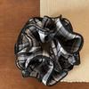 Four Layer Plaid Lace Fabric Hair Ties Elegant Big Scrunchies Fashion Women Daily Hair Rope