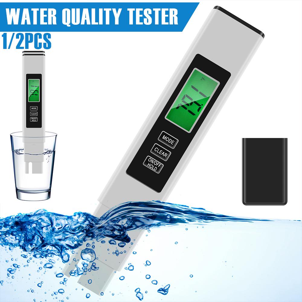 1/2 Pcs Accurate Water Quality Tester Fast and Easy TDS Water Meter Multipurpose Digital Water Test Meter for Drinking Aquarium