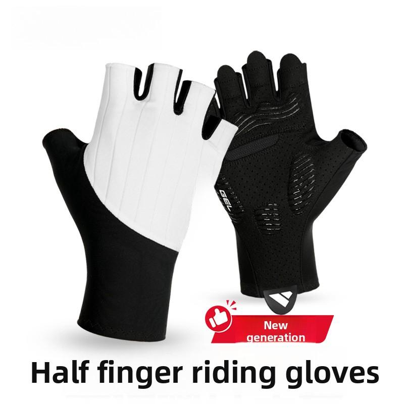 Sommer-Fahrradhandschuhe Halbfinger Herren und Damen Atmungsaktiv Stoßdämpfend Verschleißfest Fahrrad Fitness Outdoor-Sport Handschuhe