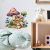 Mushroom House Squirrel Wall Sticker Self-Adhesive Removable for Bedroom Living Room Hallway Closet Dorm Home Decor Art