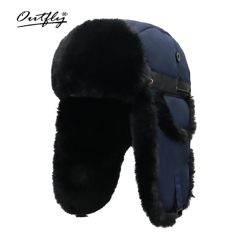 New Long-haired Men Ride Electric Vehicles In Winter, Cold-proof Thickened Thermal Hat, Fleece Ear Protector Cotton Hat