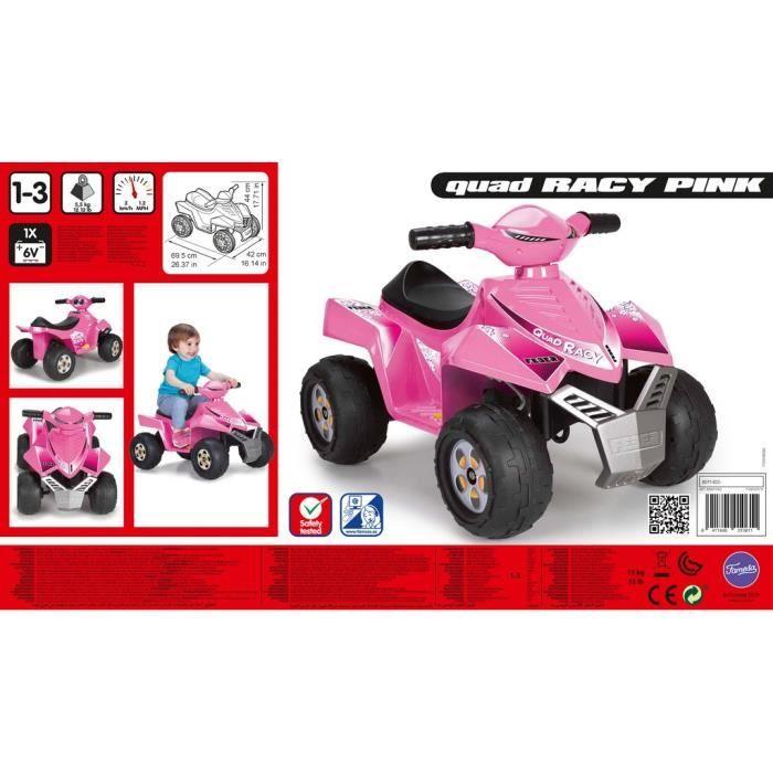 Racy 6V Electric Quad - Pink - FEBER