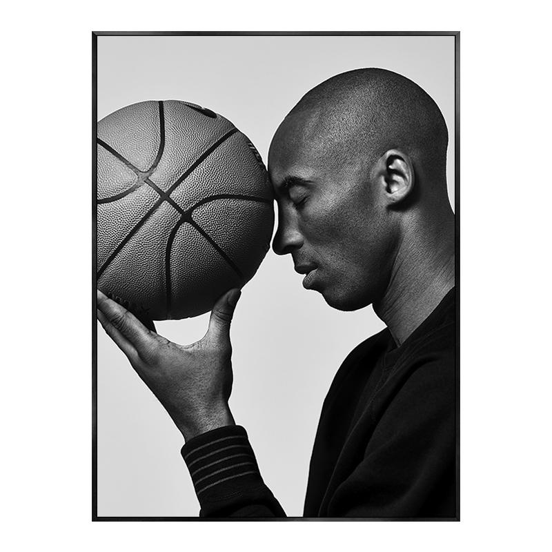 

Мотивационные цитаты знаменитая баскетбольная звезда плакат черно-белый холст картина настенная живопись мальчик спальня домашний декор 21x30cm No Framed