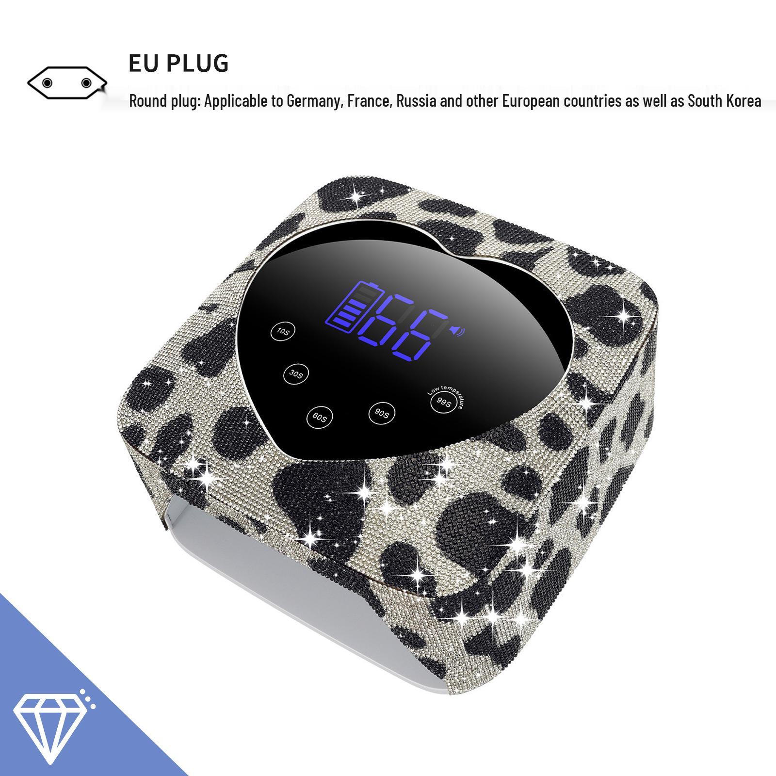 

Беспроводная лампа для ногтей с узором из страз: Мощная, не вызывающая потемнения, зарядная фототерапевтическая машина