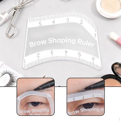 Pravítko na tvarování obočí Brow Professional Přenosná akrylová šablona Snadný nástroj pro mapování