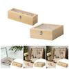 Wood Tea Storage Organizer Compartment Box Coffee Holder for Countertop Desktop Kitchen