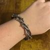 Unique Dark Gothic Thorn Punk Bracelet Stainless Steel Adjustable Closure for Men and Women Gift for Fashion Enthusiasts