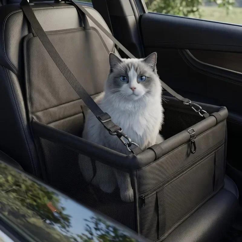 Waterproof and anti-slip pet transportation bag for cars, breathable dog travel seat cover, suitable for car seats