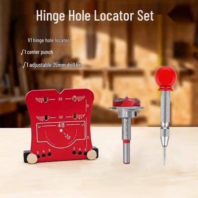 Adjustable 35mm Hinge Hole Locator and Edge Marking Tool