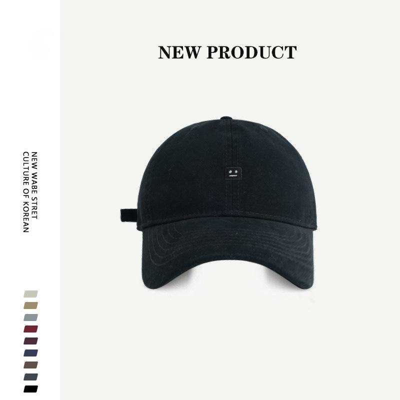 Smiley Face Embroidery Baseball Cap Children Spring and Summer Outdoor Travel Shading Sun Protection Versatile Face Small Cap Men